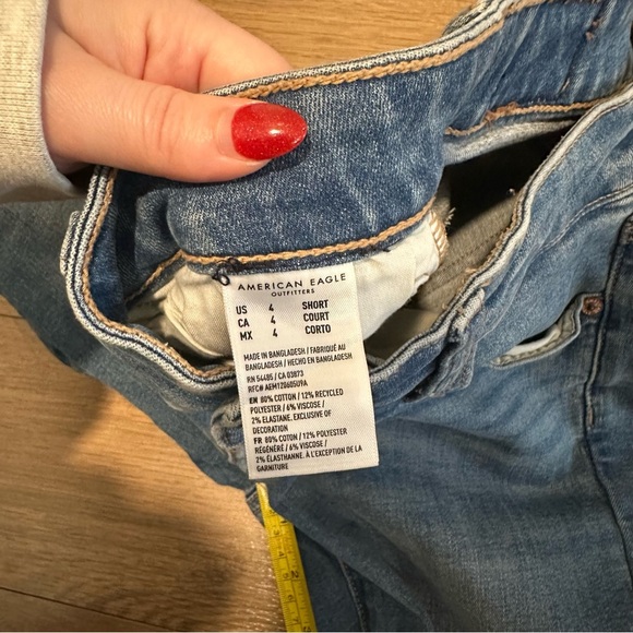 American Eagle Stretch Kickboot Jeans Size Women’s 4 Short Medium Wash Bootcut - Picture 7 of 10